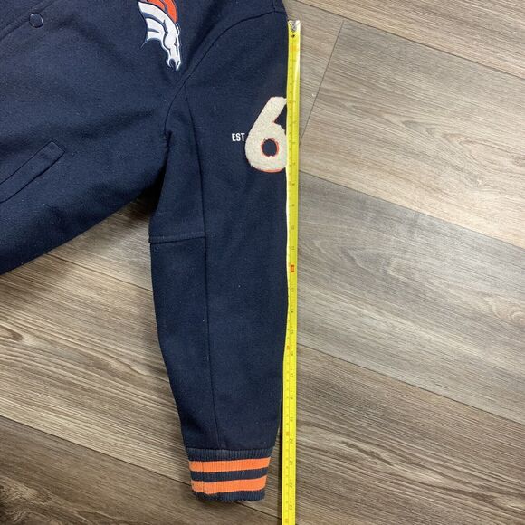 NFL Team Apparel Size L 14-16 Denver Broncos Coat Jacket Blue Youth - Picture 10 of 10